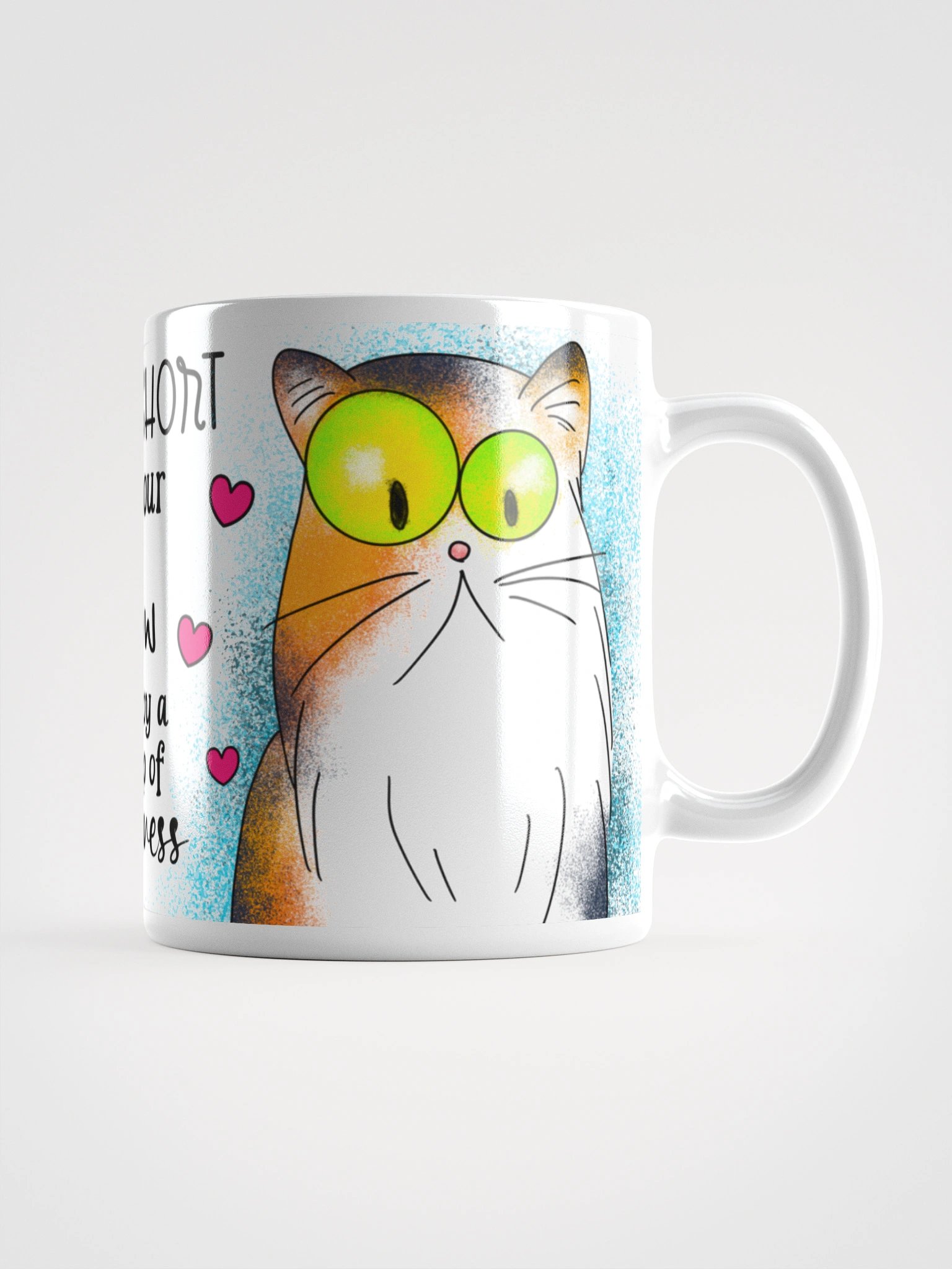 Meow Hug Life: White Glossy Mug product image (4)