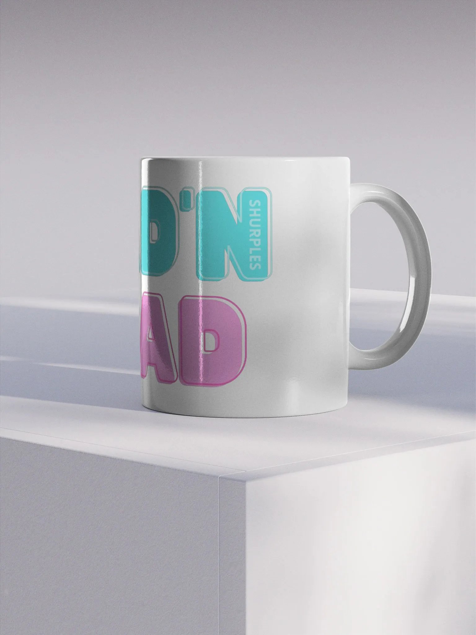 Bad'N Mad Mug - Blue & Pink product image (4)