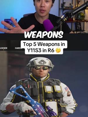 Top 5 Weapons in Y11S3 in R6 🤔🤯 #rainbowsixsiege #siege #r6 