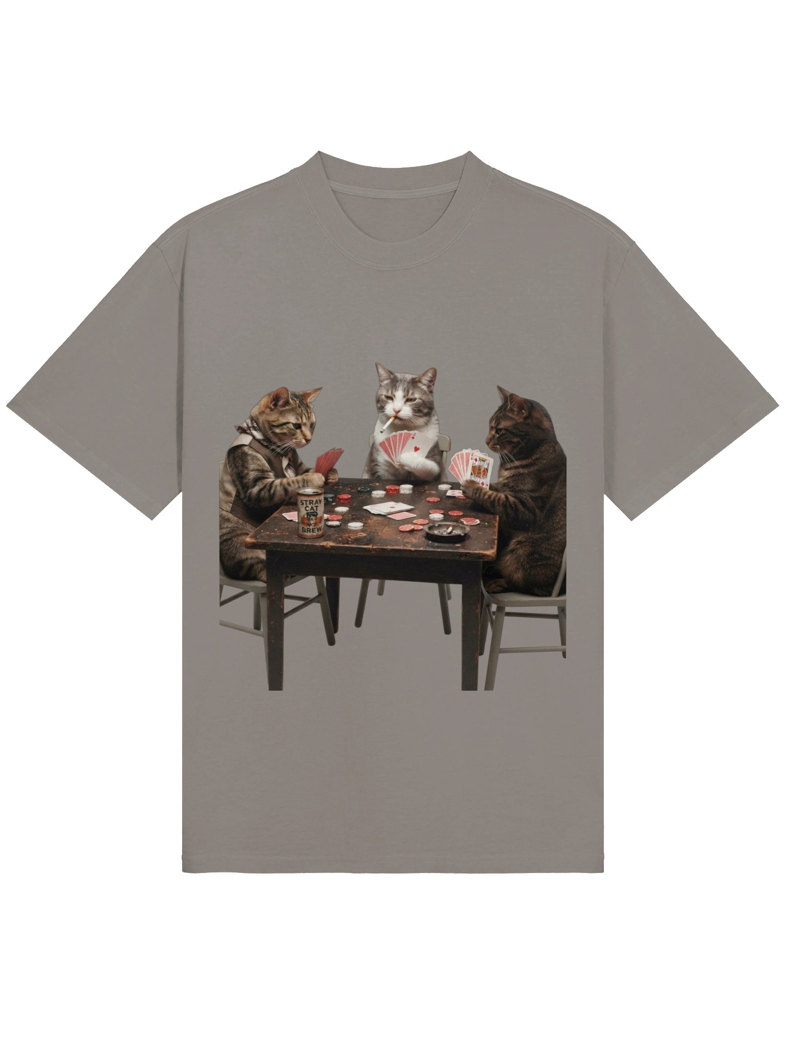 Funny Cats Playing Poker T-Shirt product image (3)