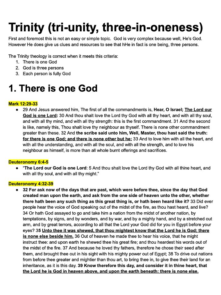 Trinity (tri-unity, three-in-oneness) - PDF product image (1)