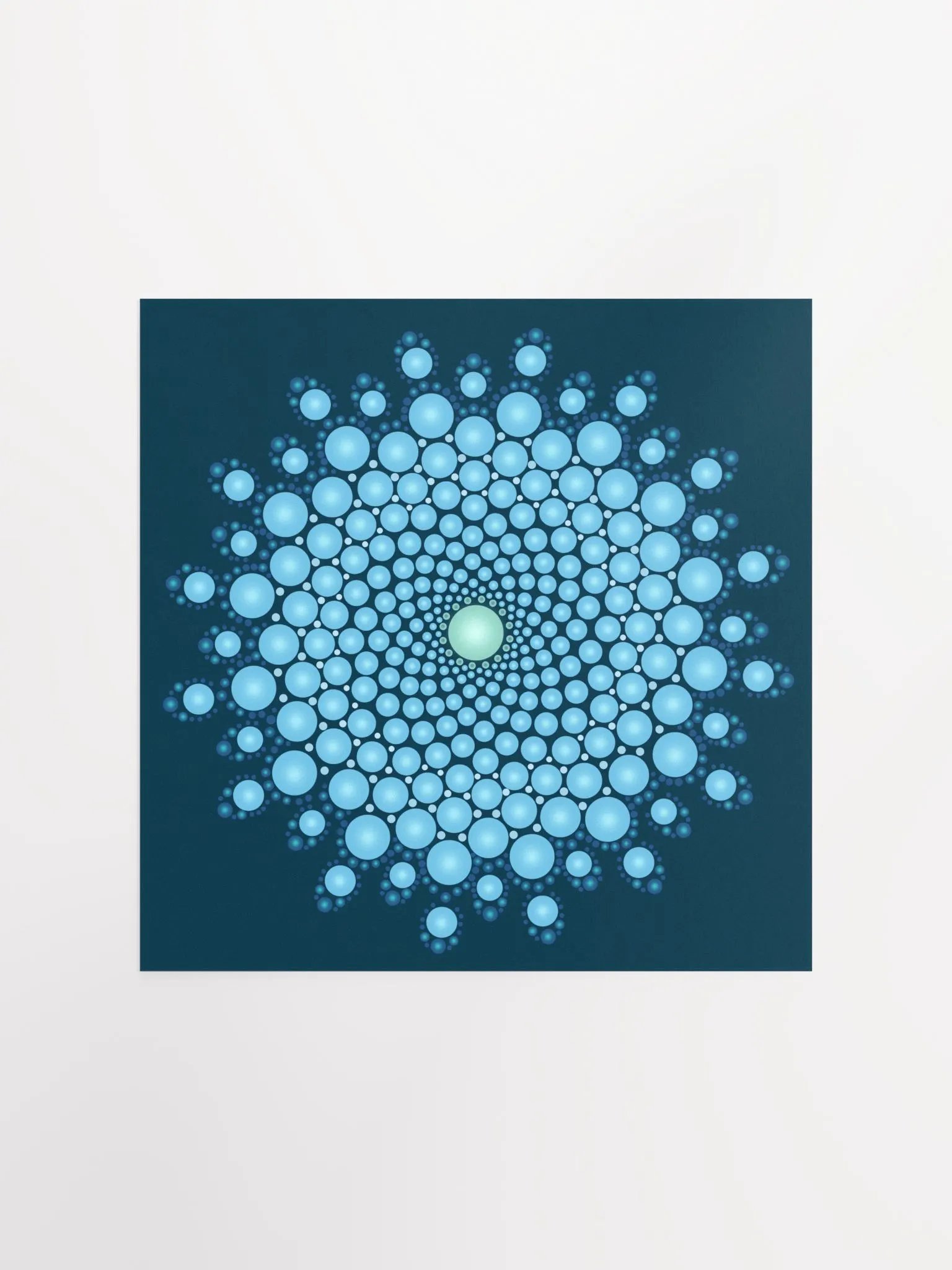 Blue Dot Mandala Enhanced Matte Paper Poster product image (4)