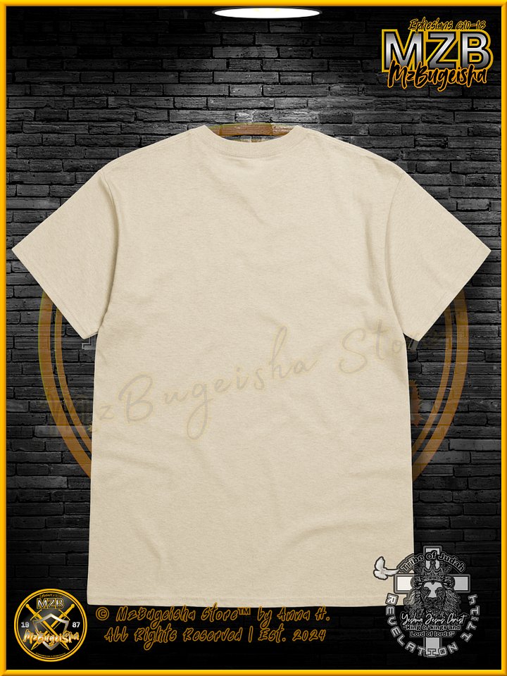 T-Shirt - MzBugeisha™ "Yeshua Jesus Christ King of kings " [V2/sand] Faith Based T-Shirt By Anna H. product image (2)