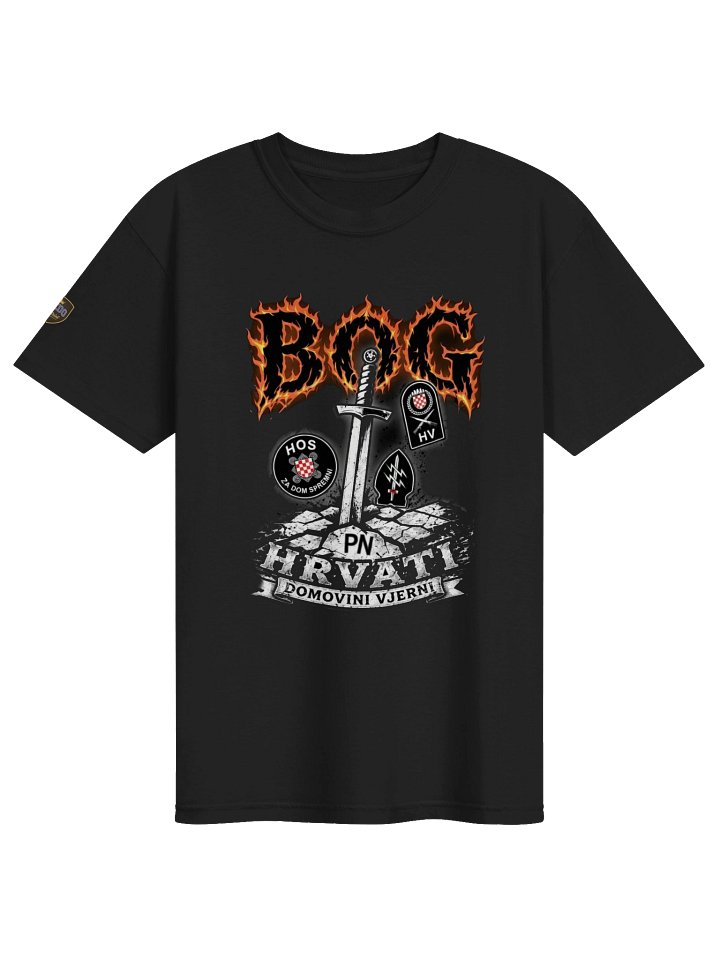 Flaming Sword Croatian Emblem Tee product image (1)