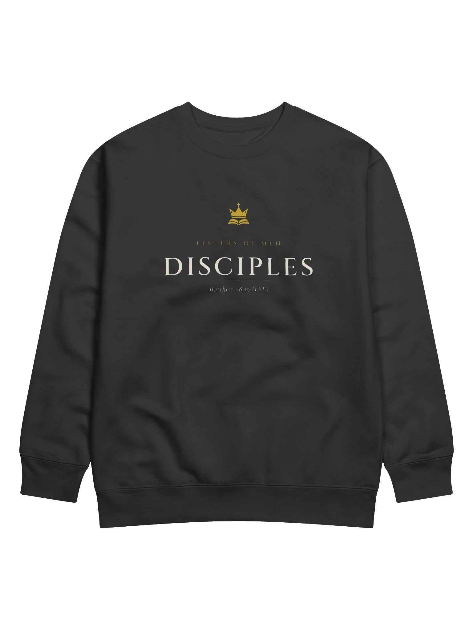 Disciples Crewneck - Black, view 14 — Christ Is King crewneck