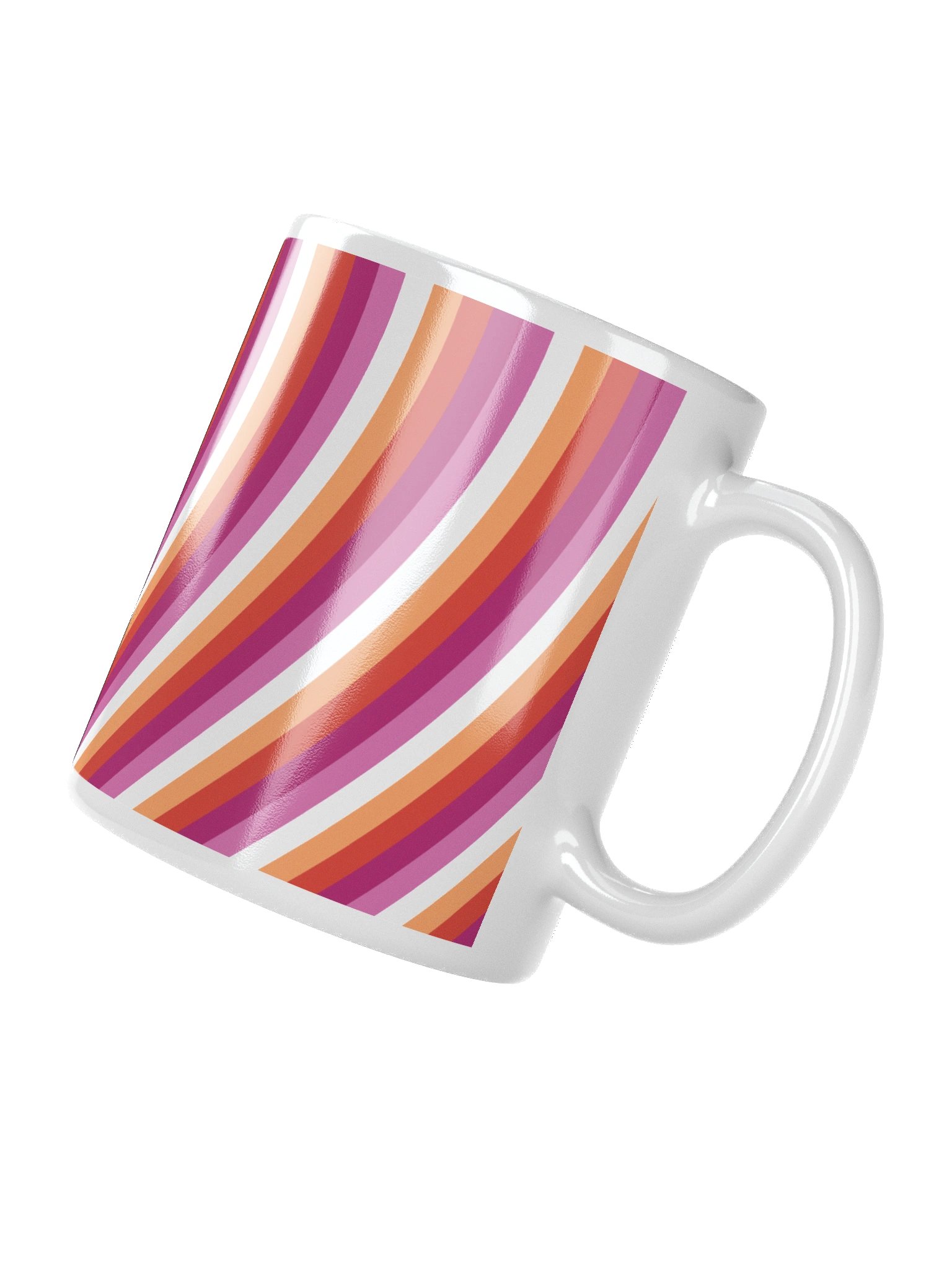 Lesbian Pride Hearts Mug (Right-handed) product image (3)