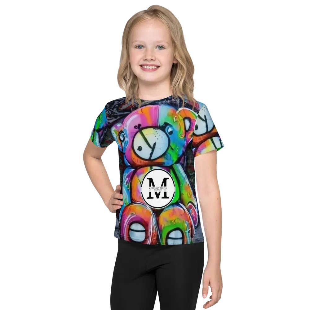 Graffiti Teddy Bear Kids T-Shirt product image (1)