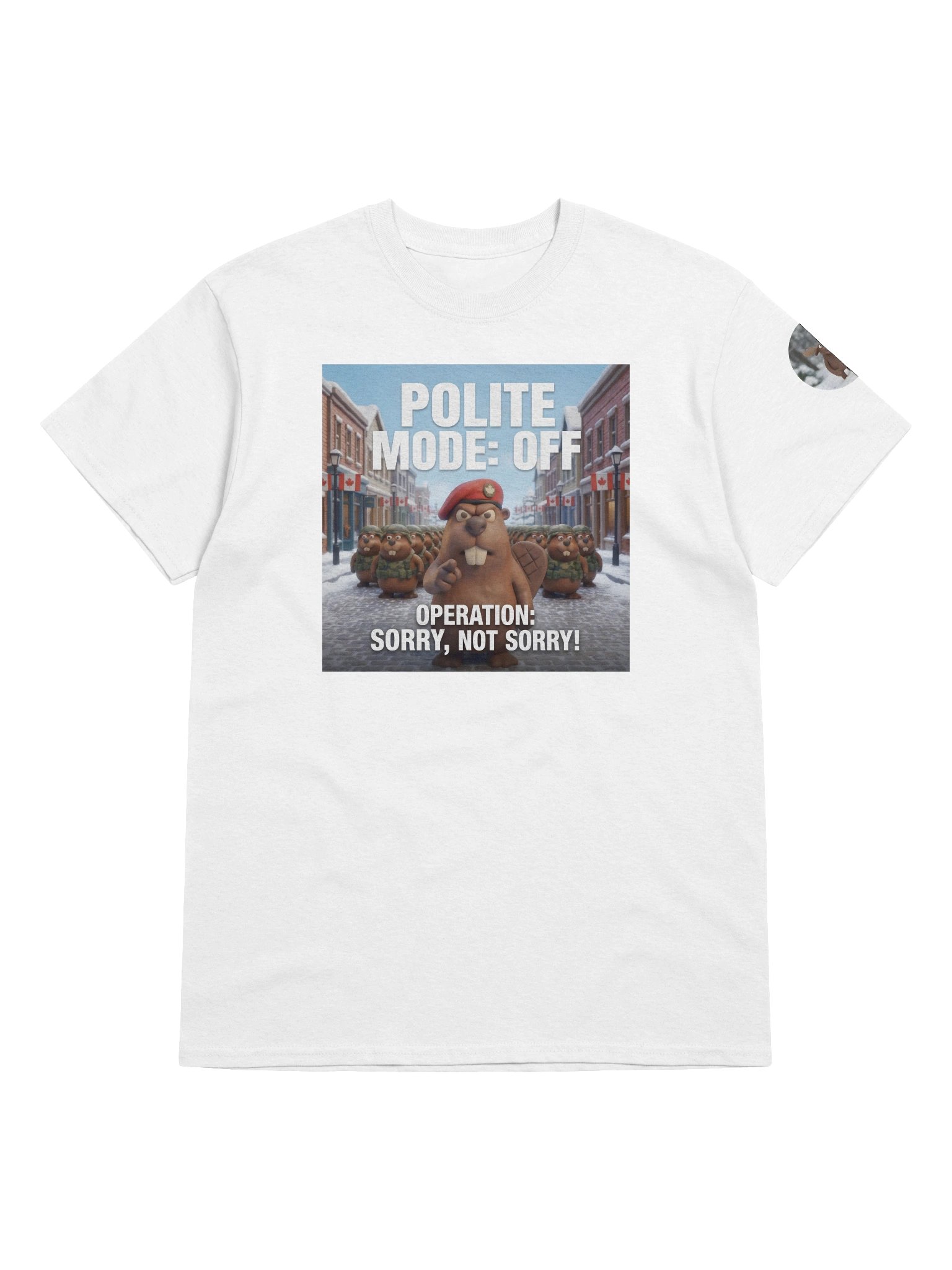 Polite Mode: Off | Command Center Heavyweight Tee (White) product image (5)