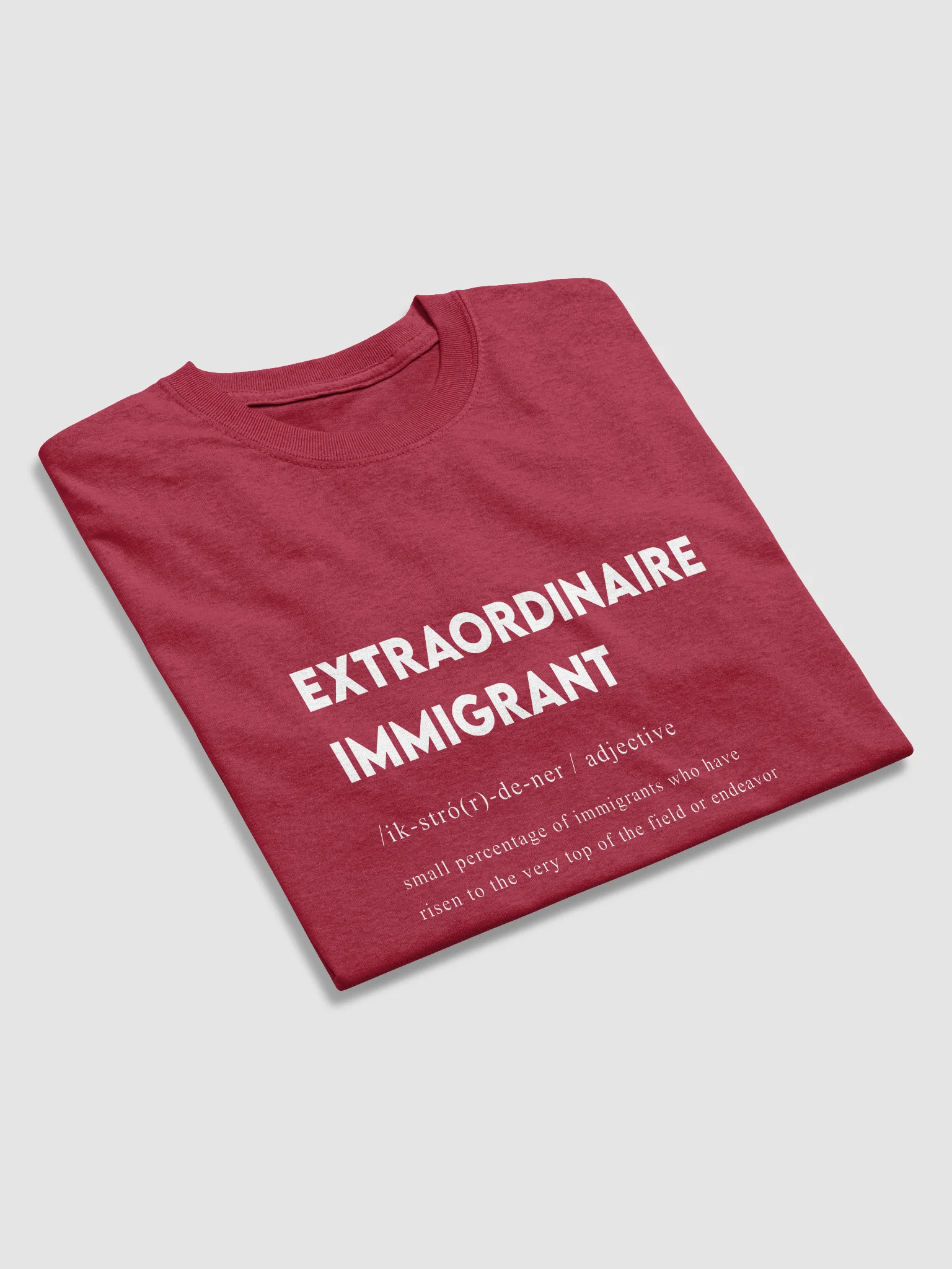 EXTRAORDINAIRE IMMIGRANT TSHIRT MAROON product image (3)