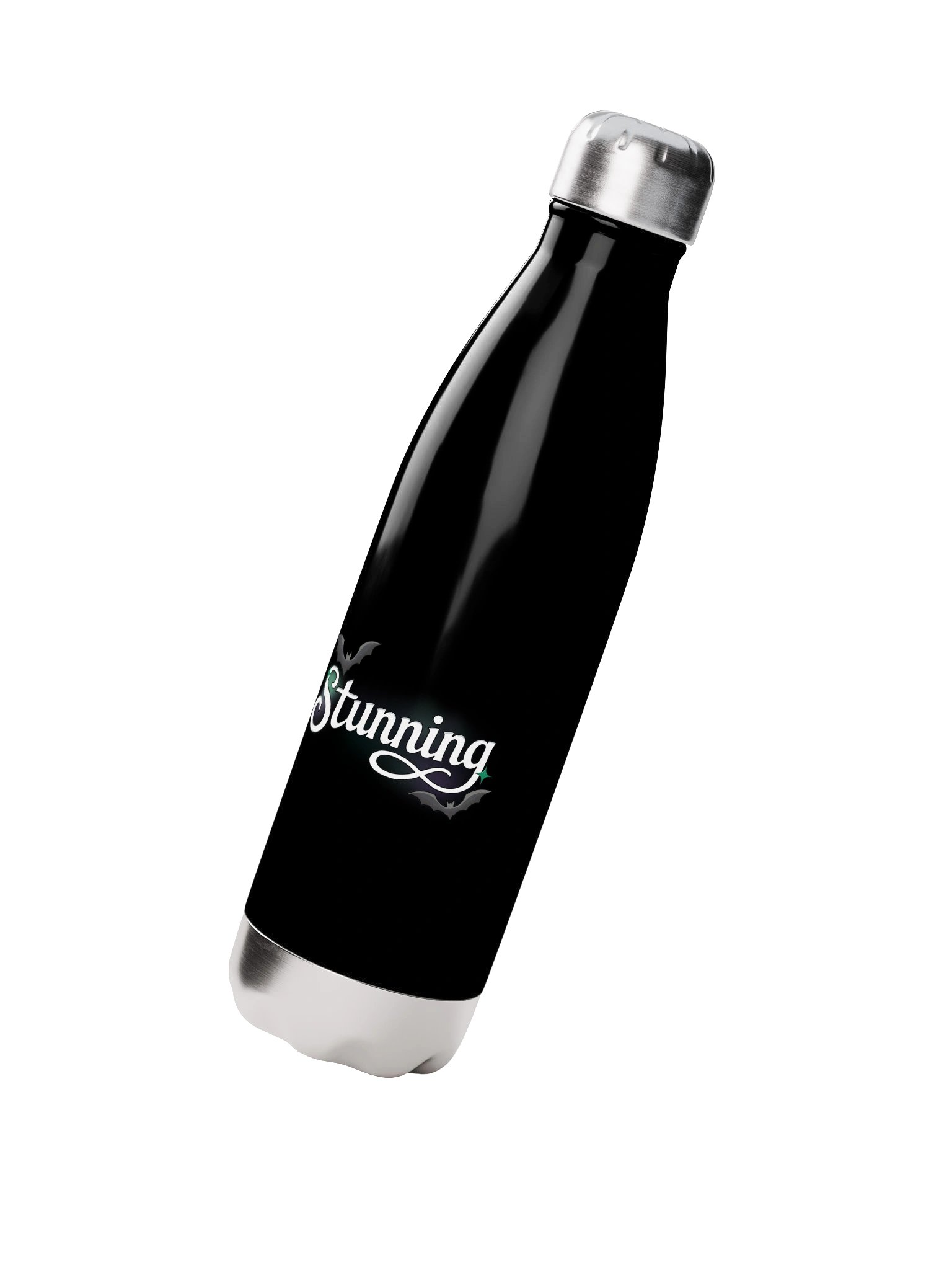 Stunning in White Insulated Water Bottle product image (2)