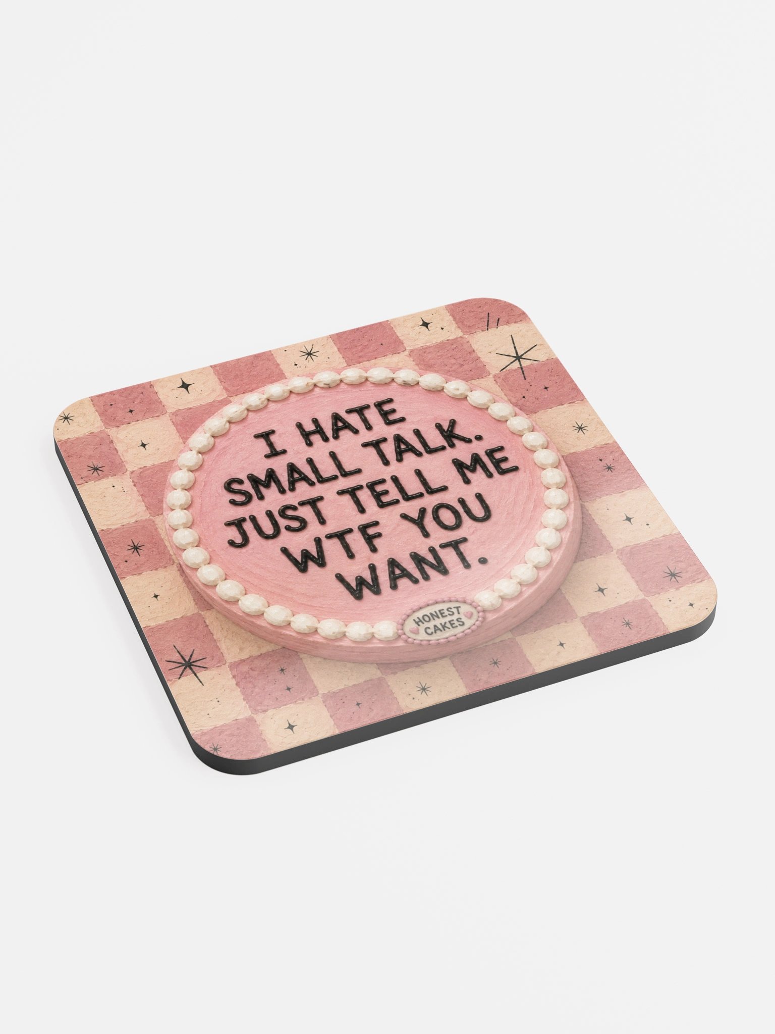 I Hate Small Talk Coaster product image (2)