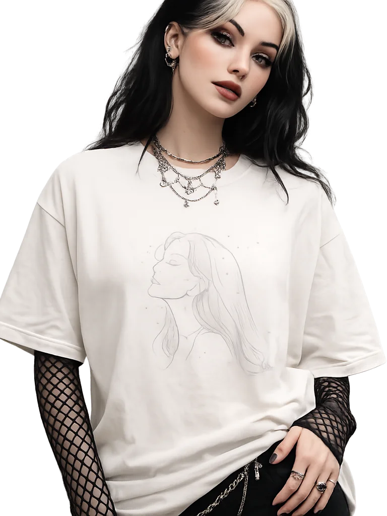 Lunar Veil // Celestial Portrait Heavyweight Box Tee product image (17)