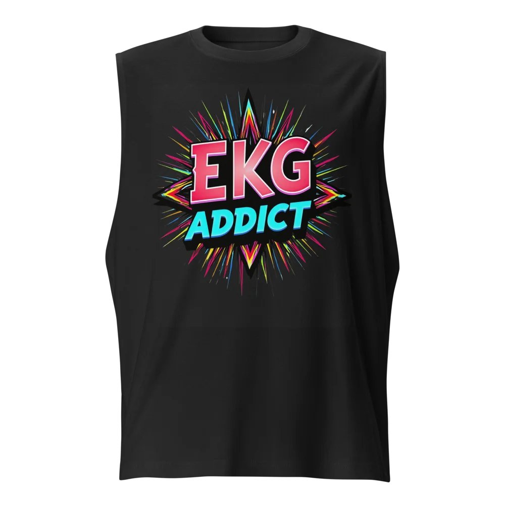 EKG Addict Vibrant Muscle Tank product image (1)