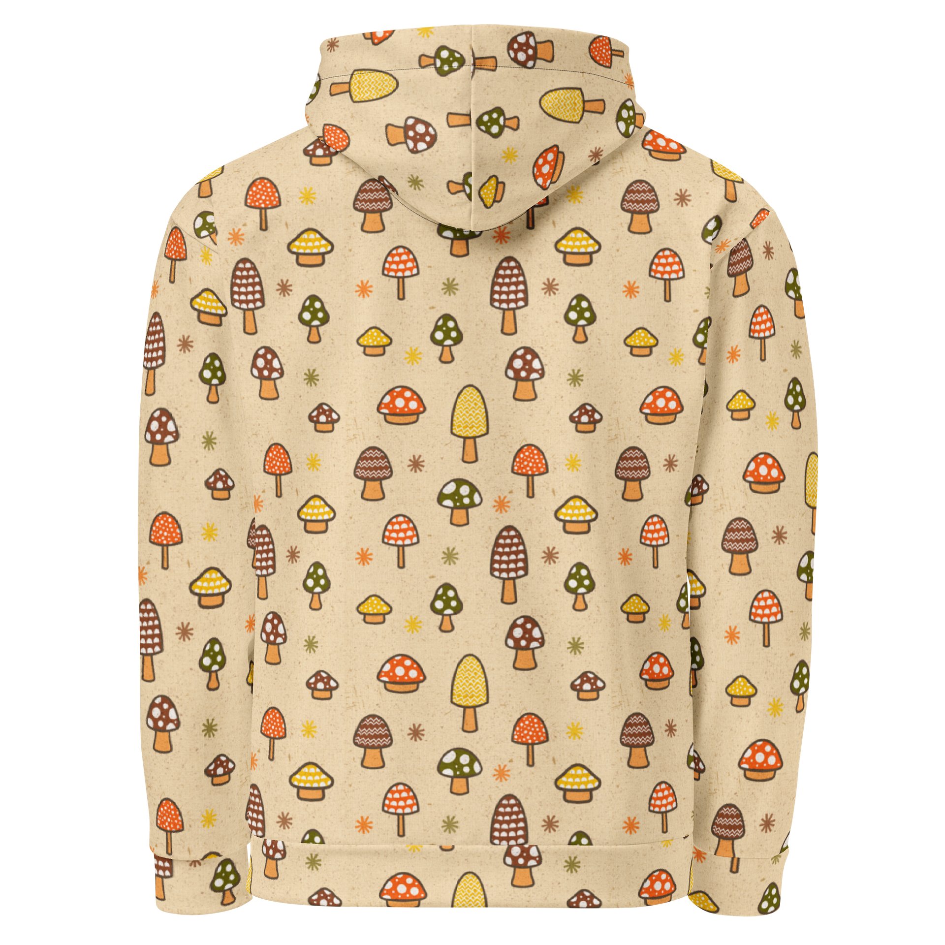1970s Retro Mushrooms Unisex Cotton Hoodie product image (2)