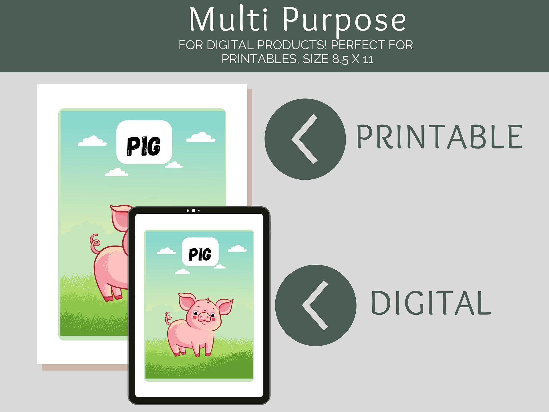 Digital Farm Animals Flash Cards product image (3)