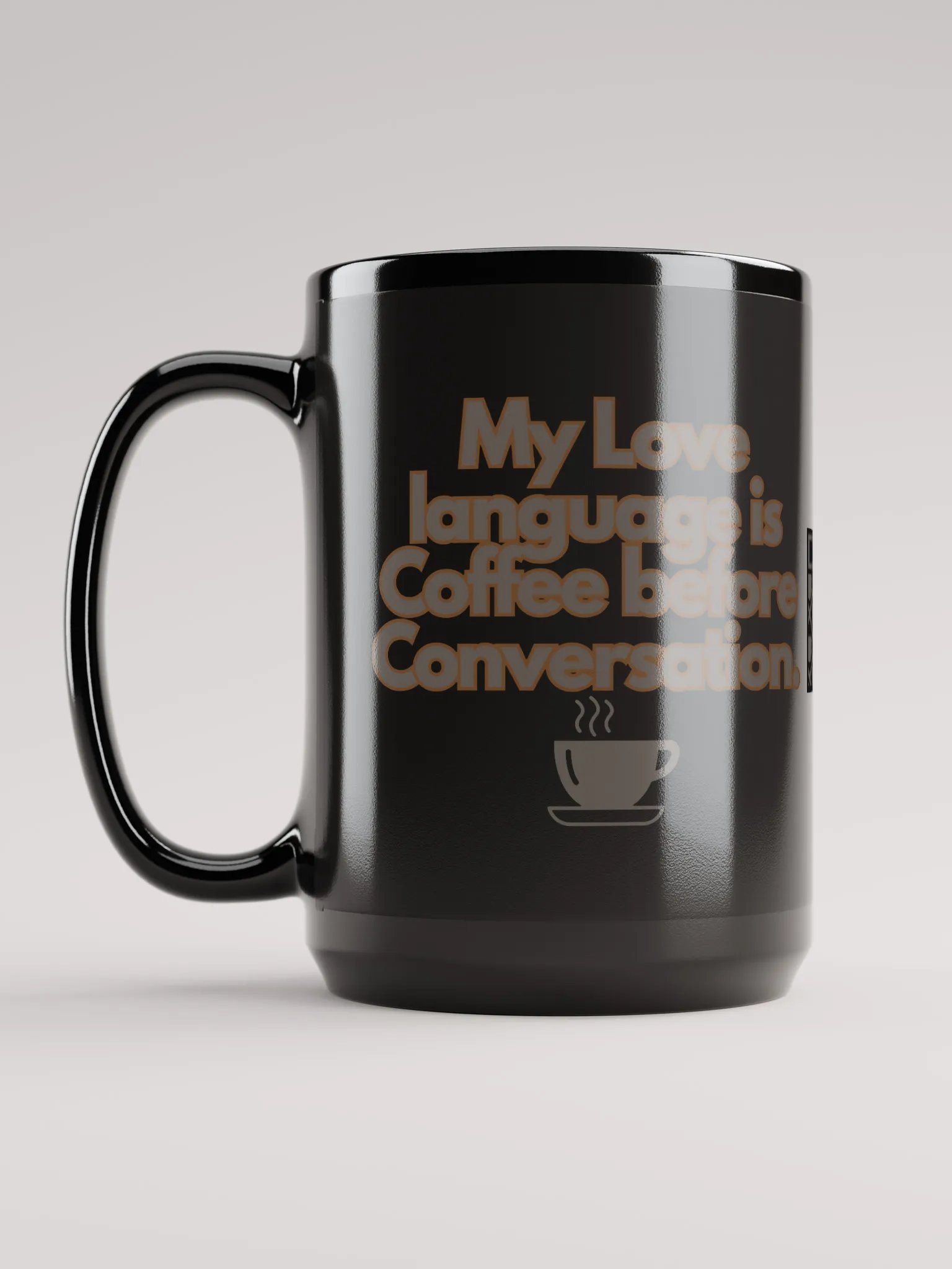 Cellar 8T Coffee - Love Language - Gloss Black Mug product image (6)