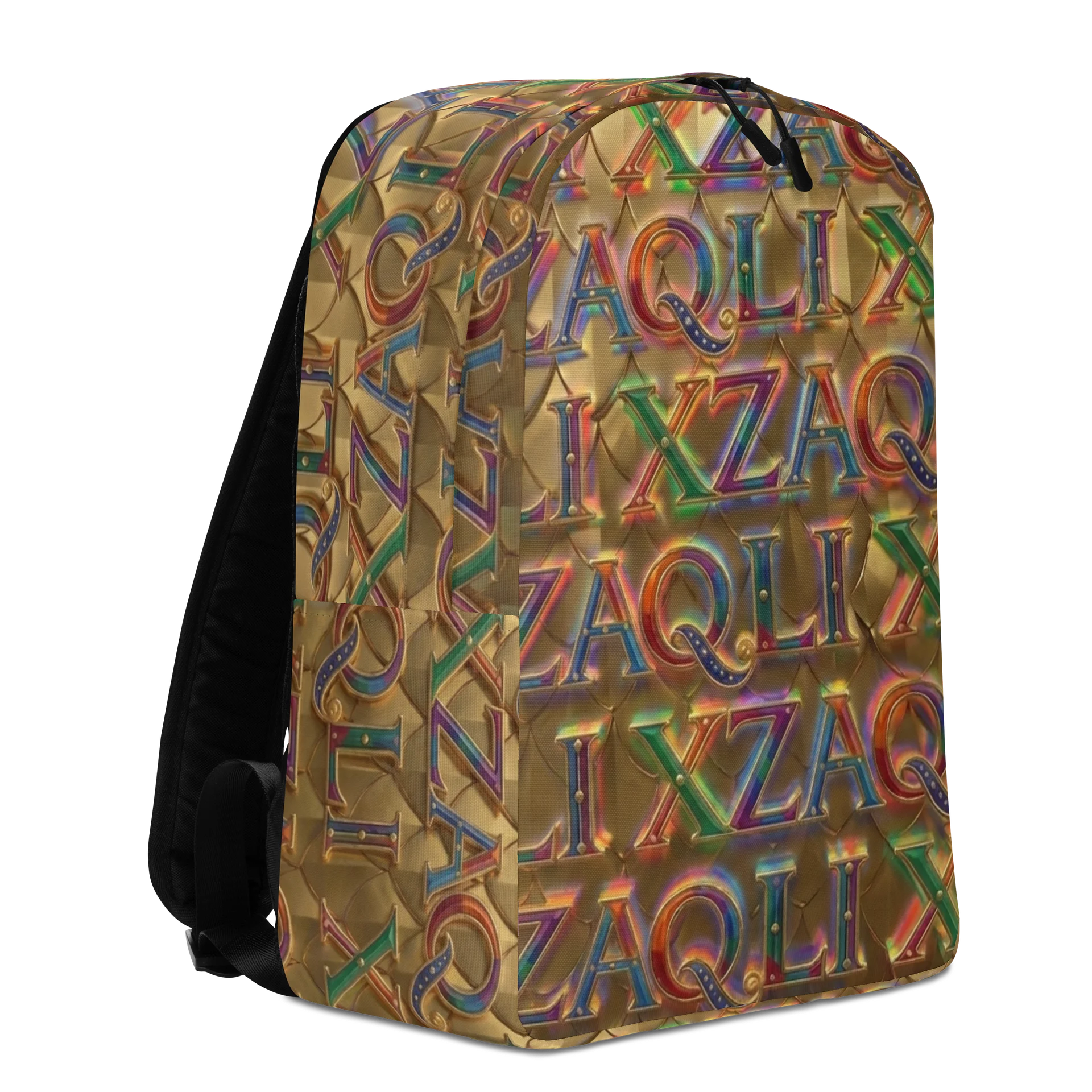 XZAQLI Liquid Gold Monogram Premium Commuter Backpack product image (3)
