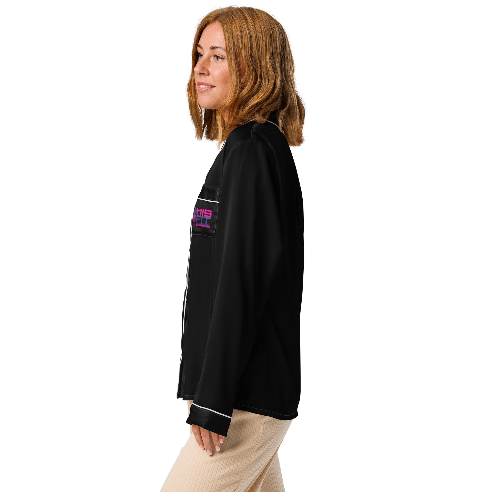 Misfit Long Sleeve Pajamas - Black product image (4)