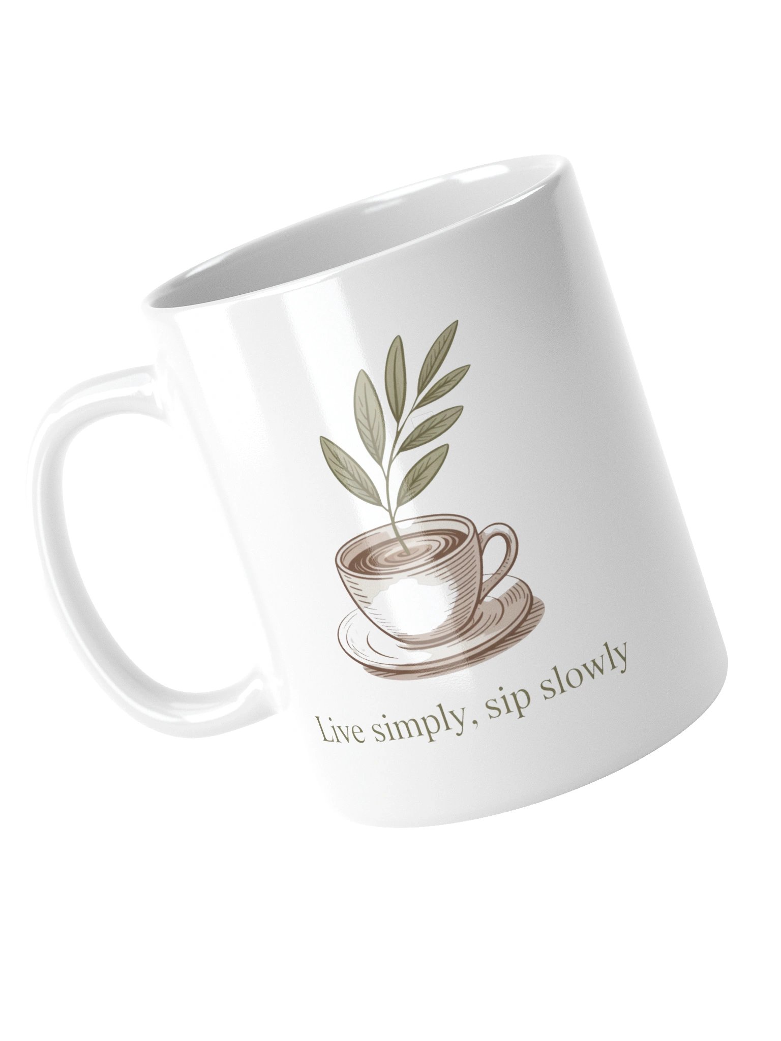 Live Simply Sip Slowly Coffee Mug – Calm Morning Design product image (5)
