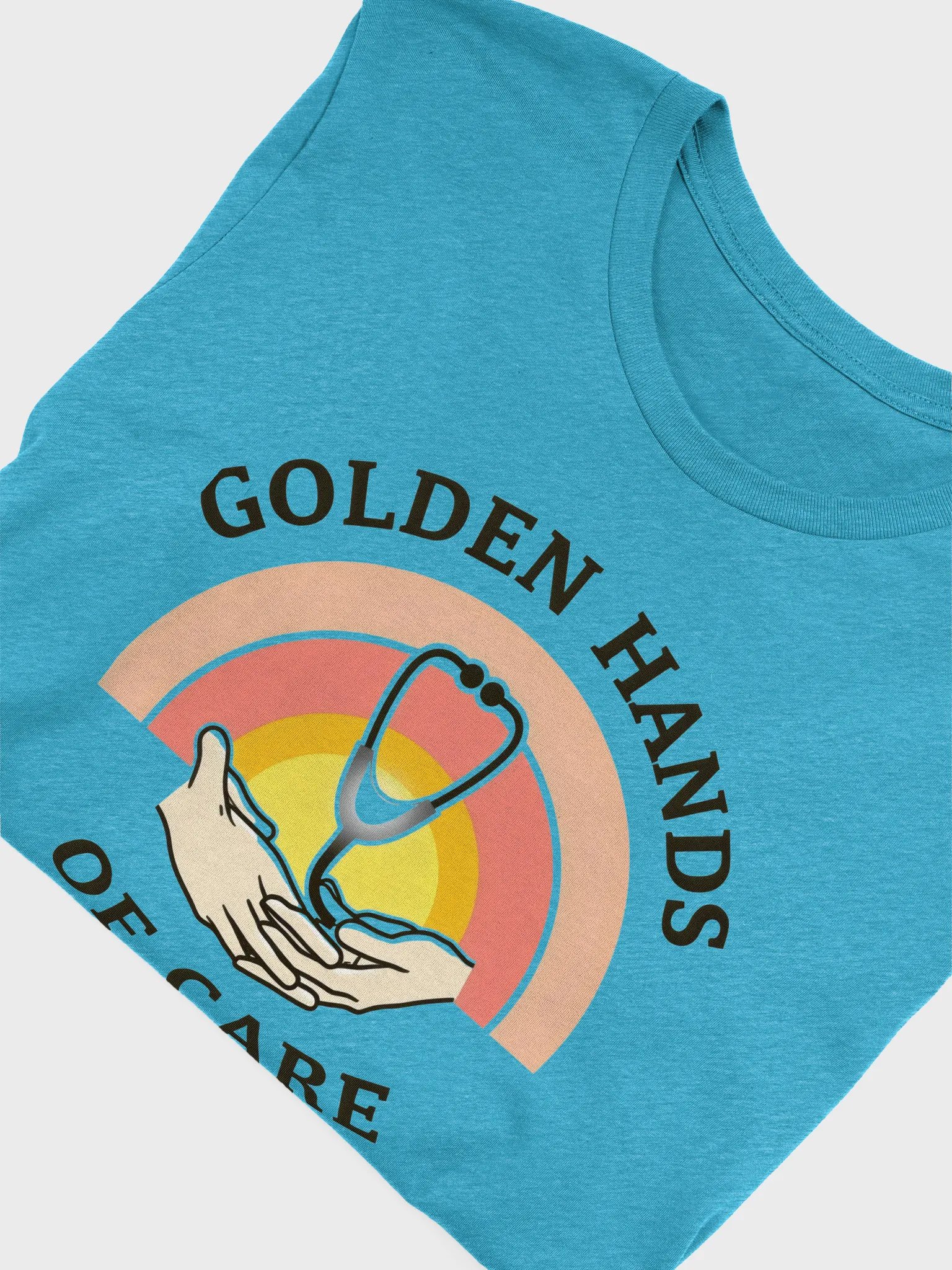 Golden Hands of Care Stethoscope T-Shirt product image (33)