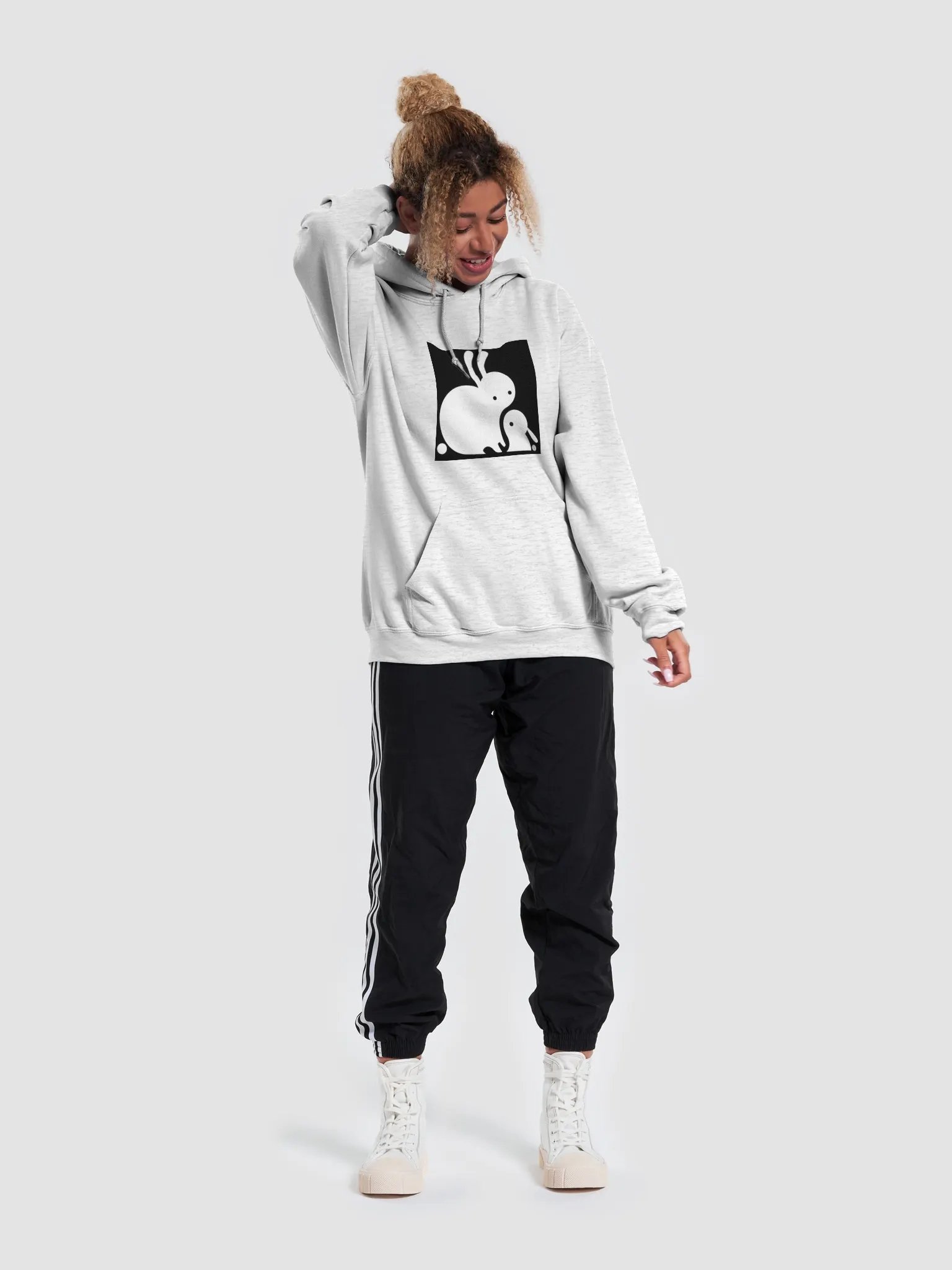 Minimalistic Rabbit Duo Hoodie product image (60)