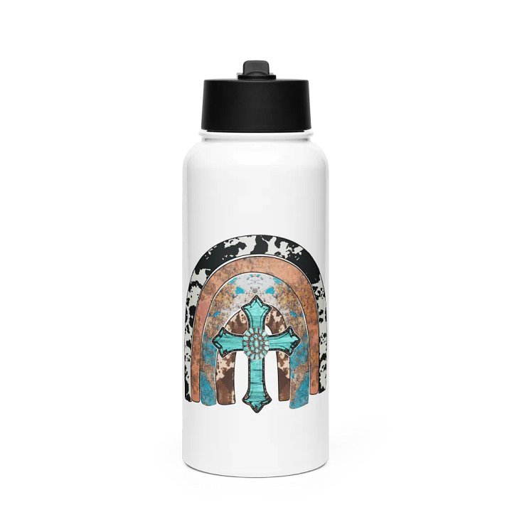 Jesus Rainbow Cowhide - Stainless Steel Sports Water Bottle product image (1)