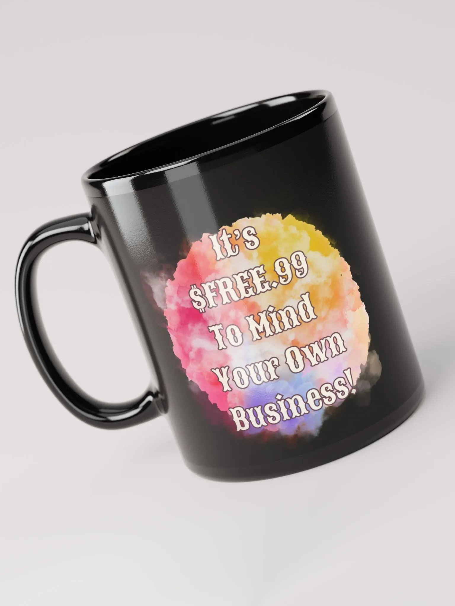 $FREE.99 Black Glossy Mug product image (3)