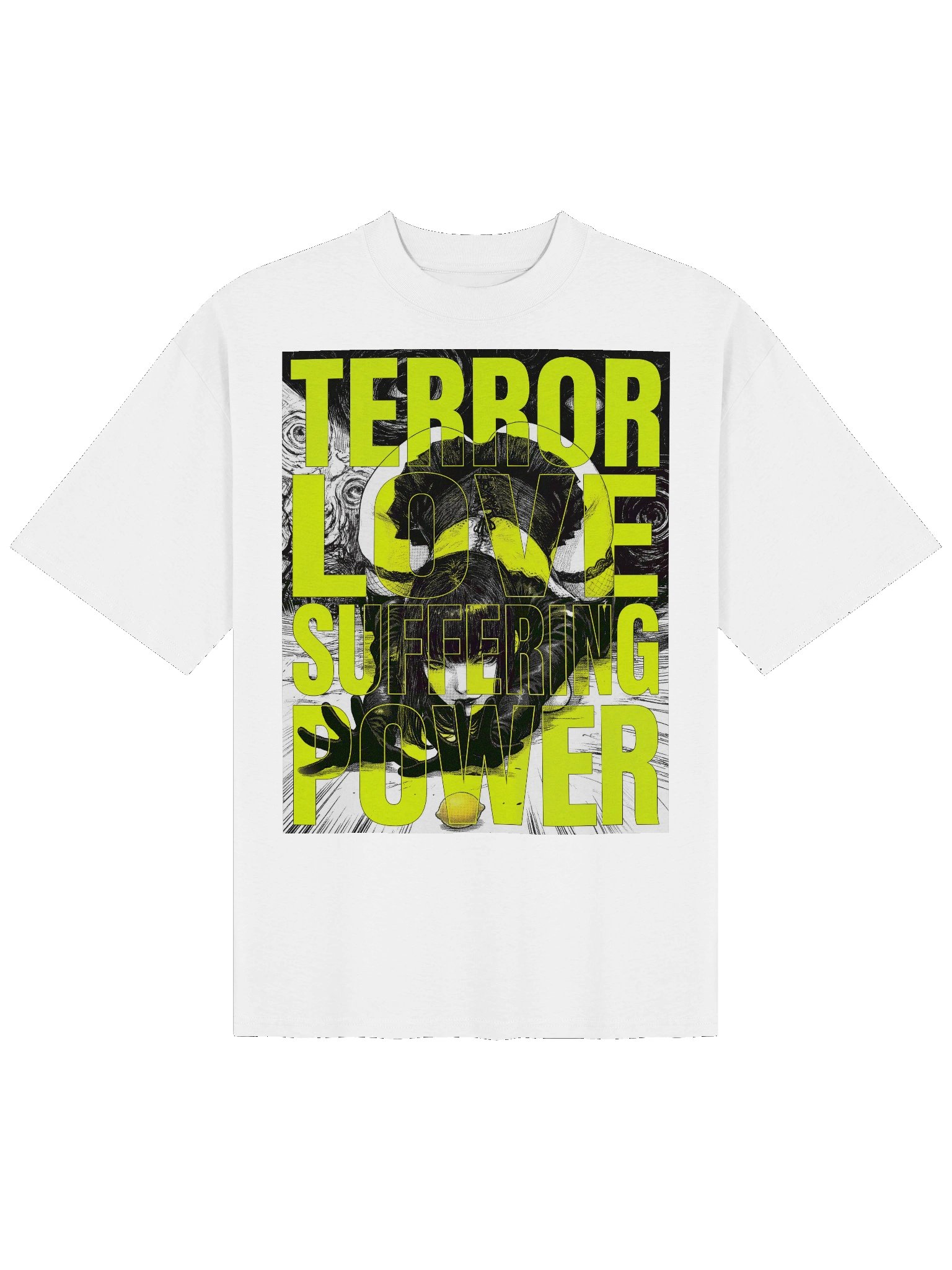 TERROR & LOVE LEMON front Organic Oversized Light T-Shirt product image (1)