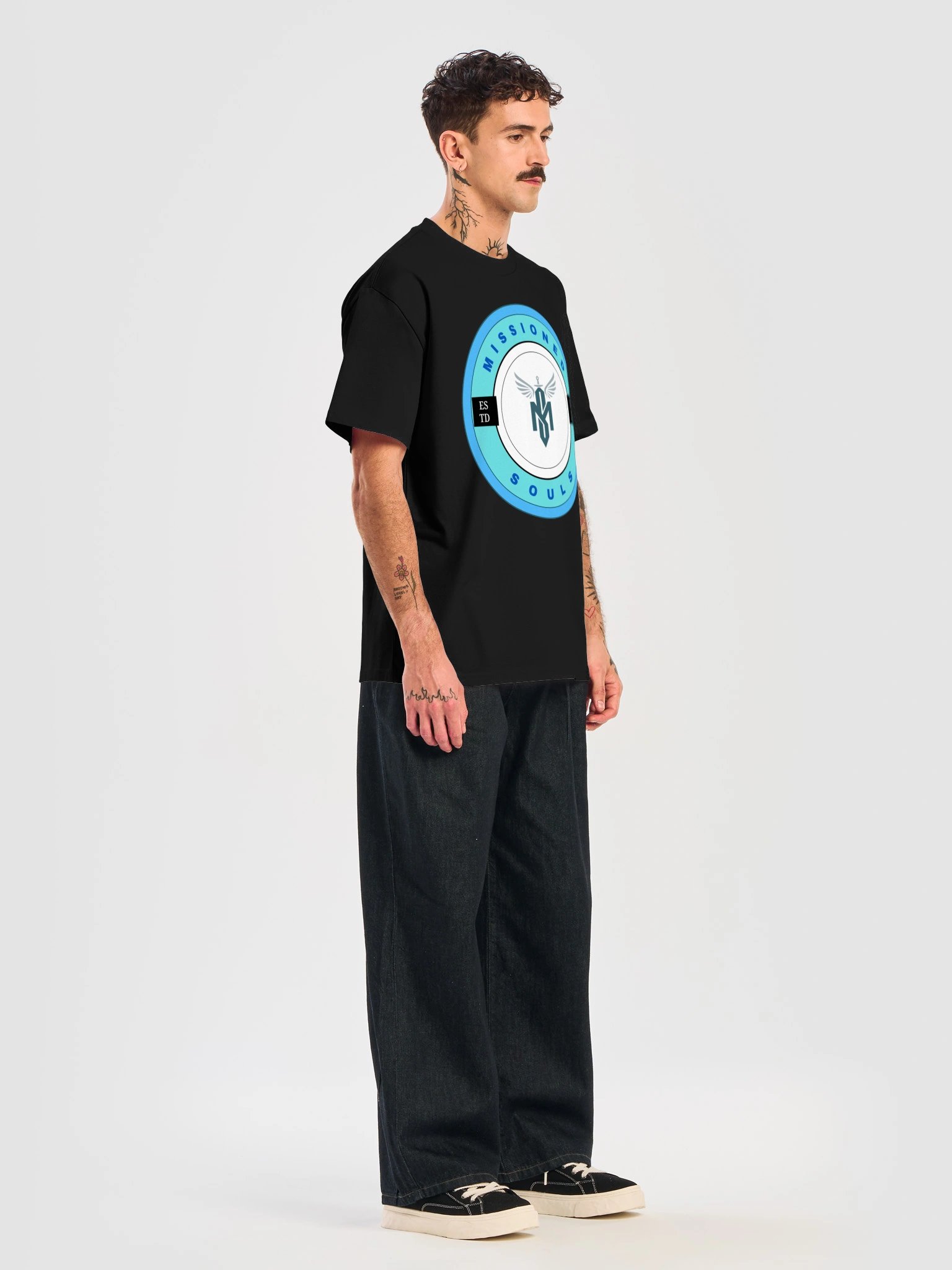 Missioned Souls Teal Emblem Heavy T-shirt product image (7)