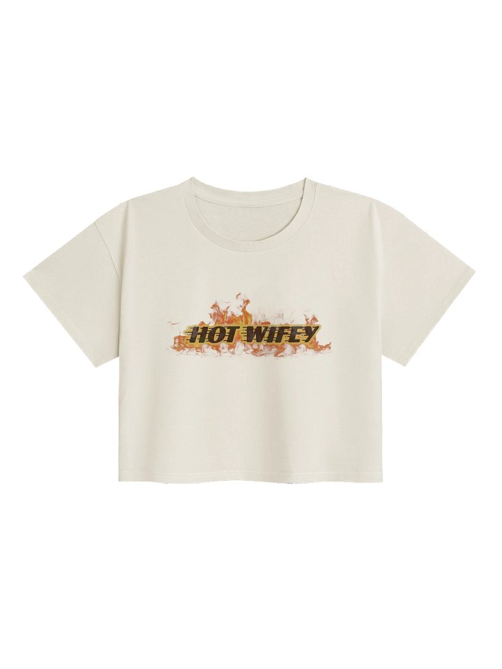 Hot Wifey Crop T (Ecru) product image (1)