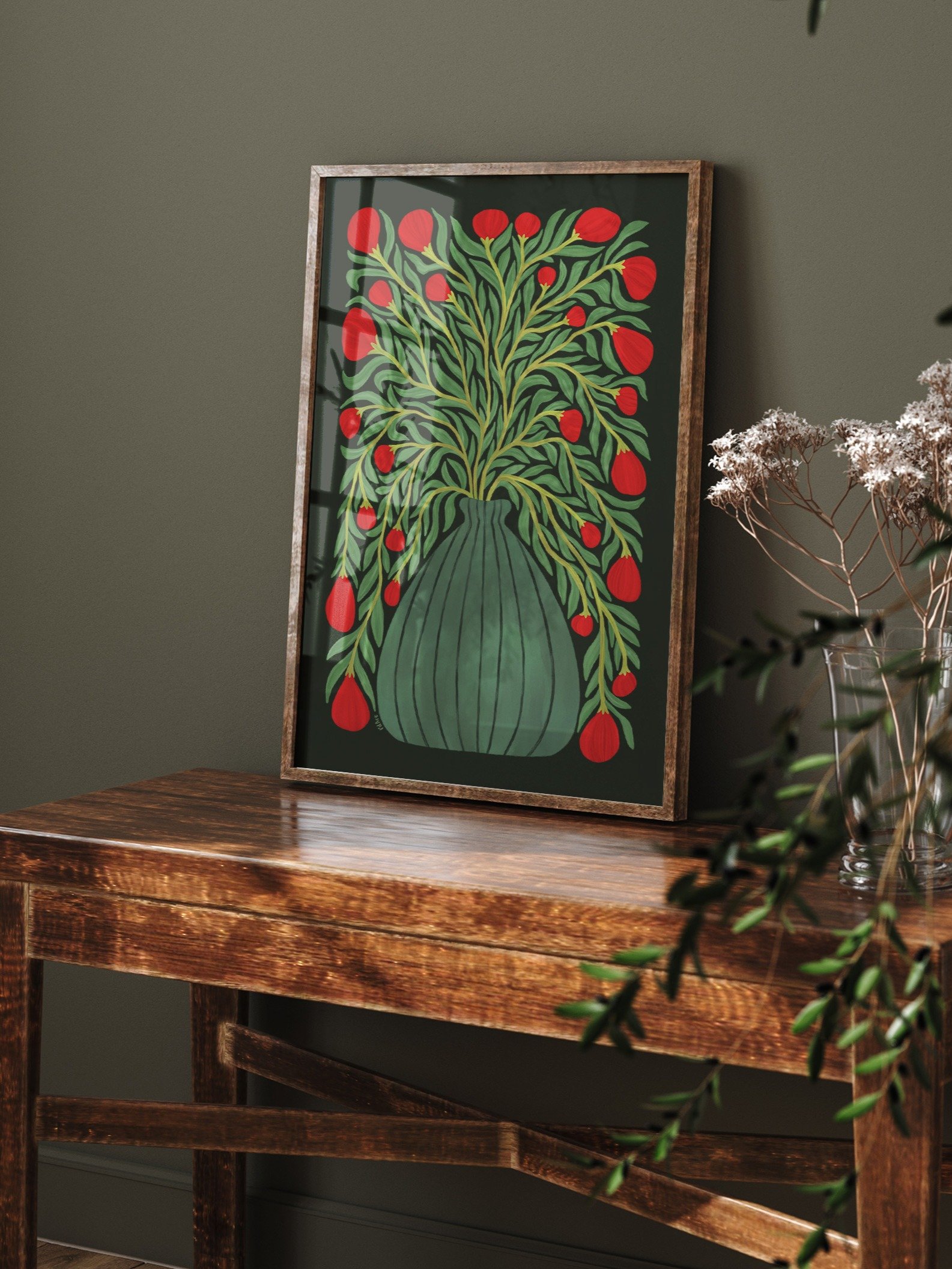 Botanical Print, Plant in Vase Art No.3 product image (6)