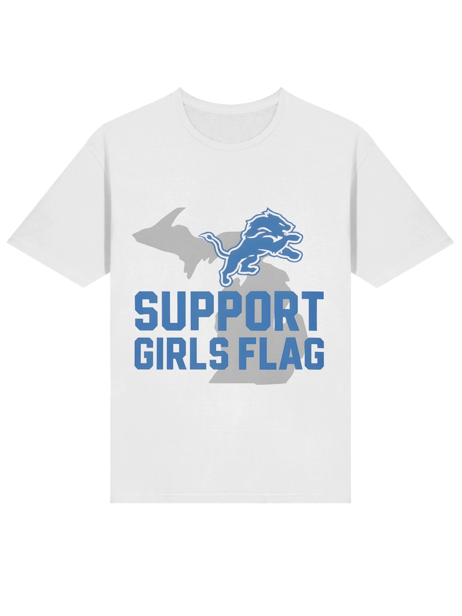 Support Girls Flag Detroit Lions Shirt product image (2)