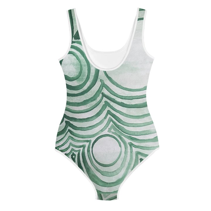 "Green Swirl" Youth One Piece Swimsuit product image (2)