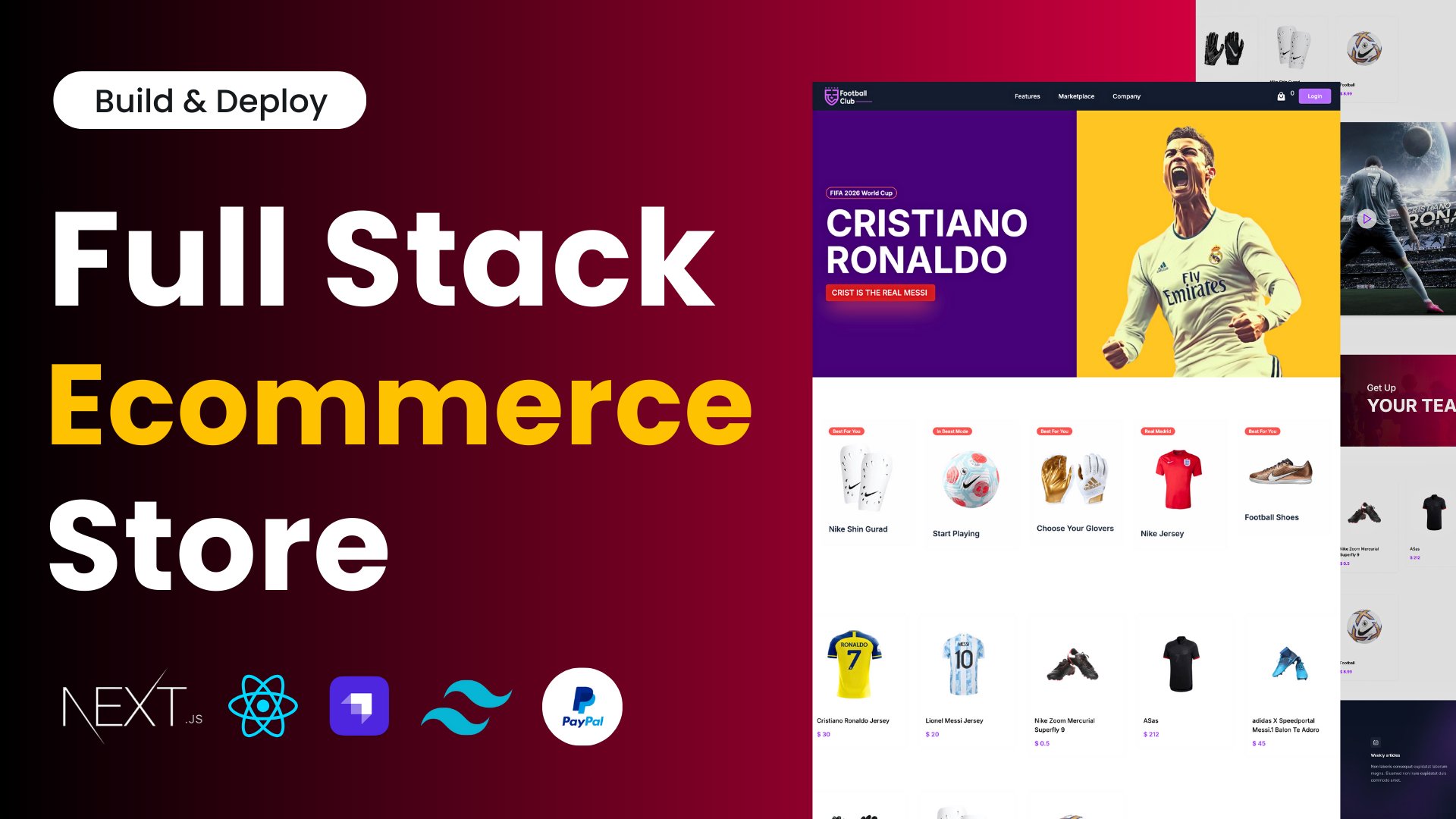 Full Stack E-Commerce Store Website with Next.js 14, React.js, Strapi, Tailwindcss, Shadcn, & PayPal product image (1)