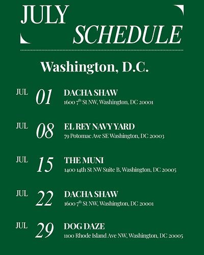 July schedules are live! #runclub #nycrunclub #dcrunclub #nycrunning