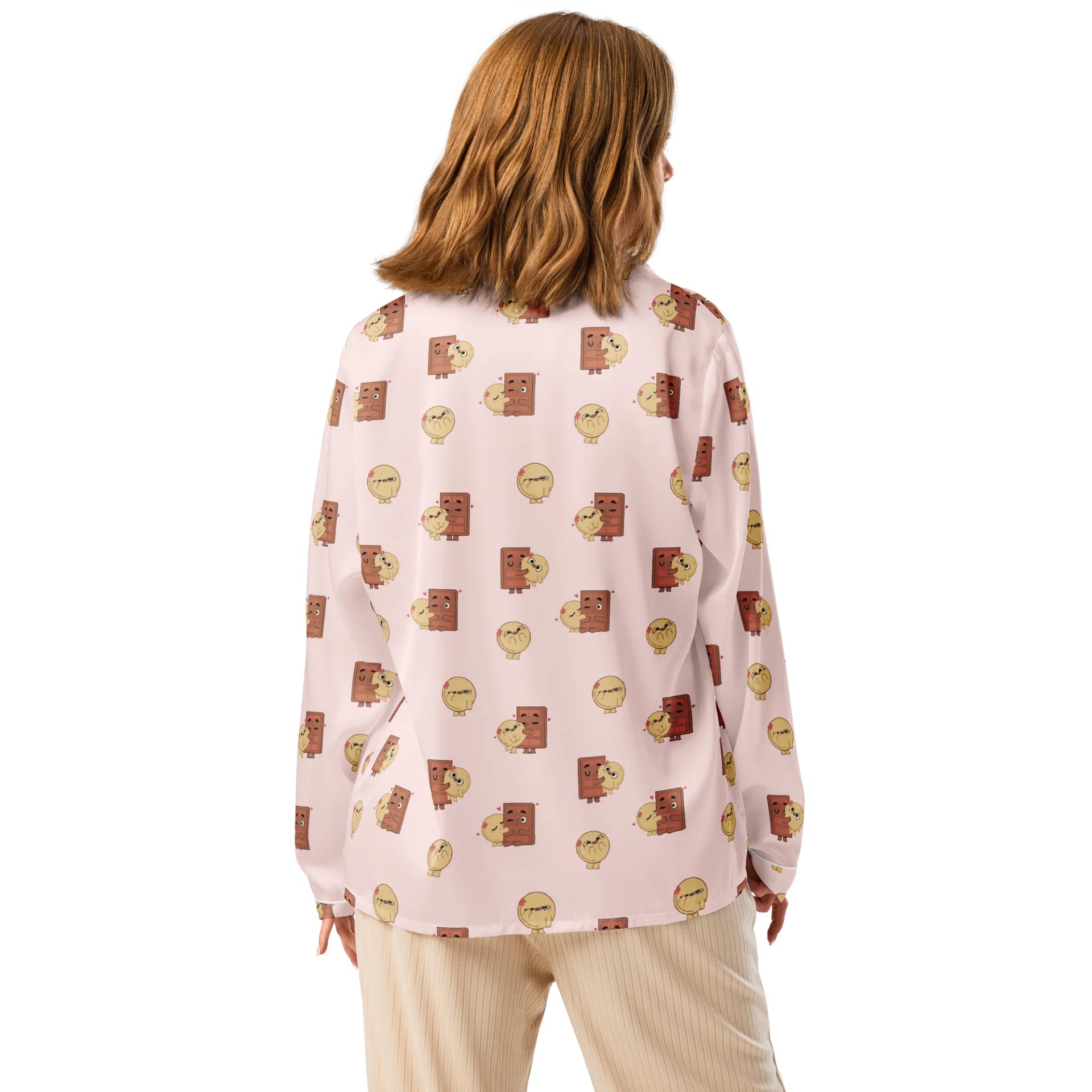 Choco & Pancake Long Sleeve Pajama Top product image (2)