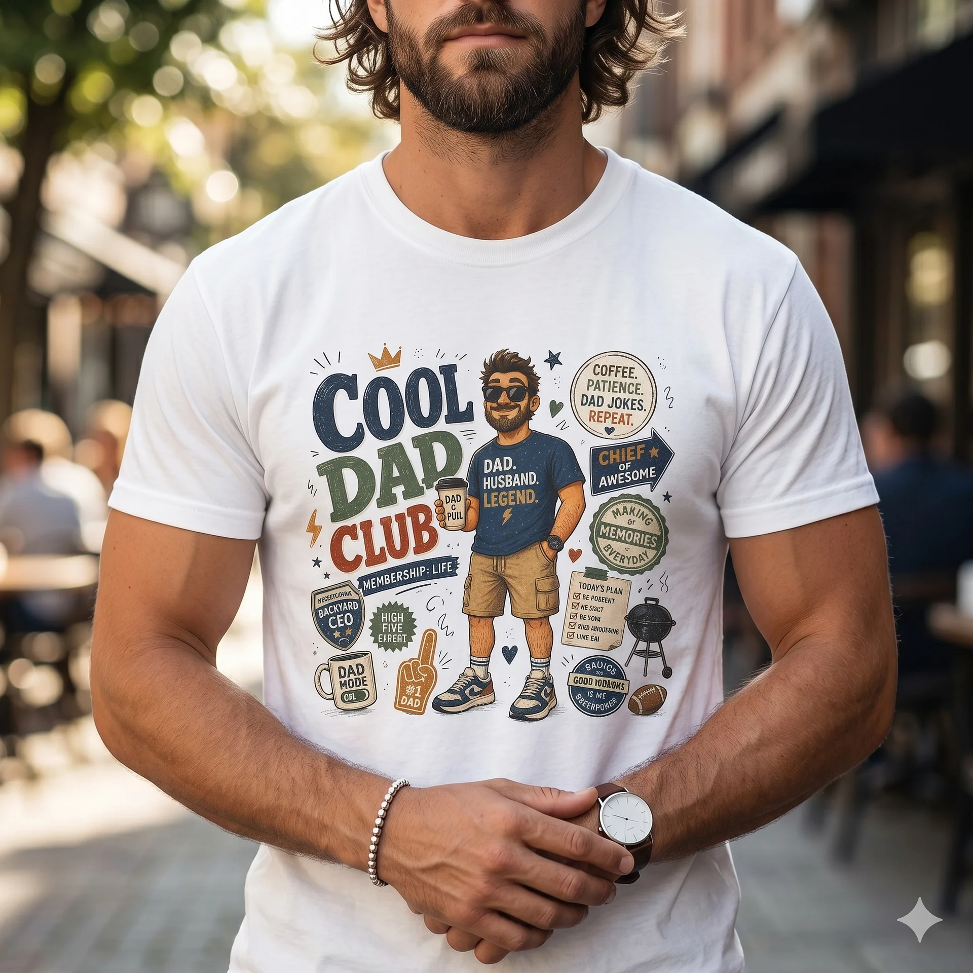 Cool Dad Club Vintage Graphic T-Shirt — Funny Father's Day Gift product image (3)