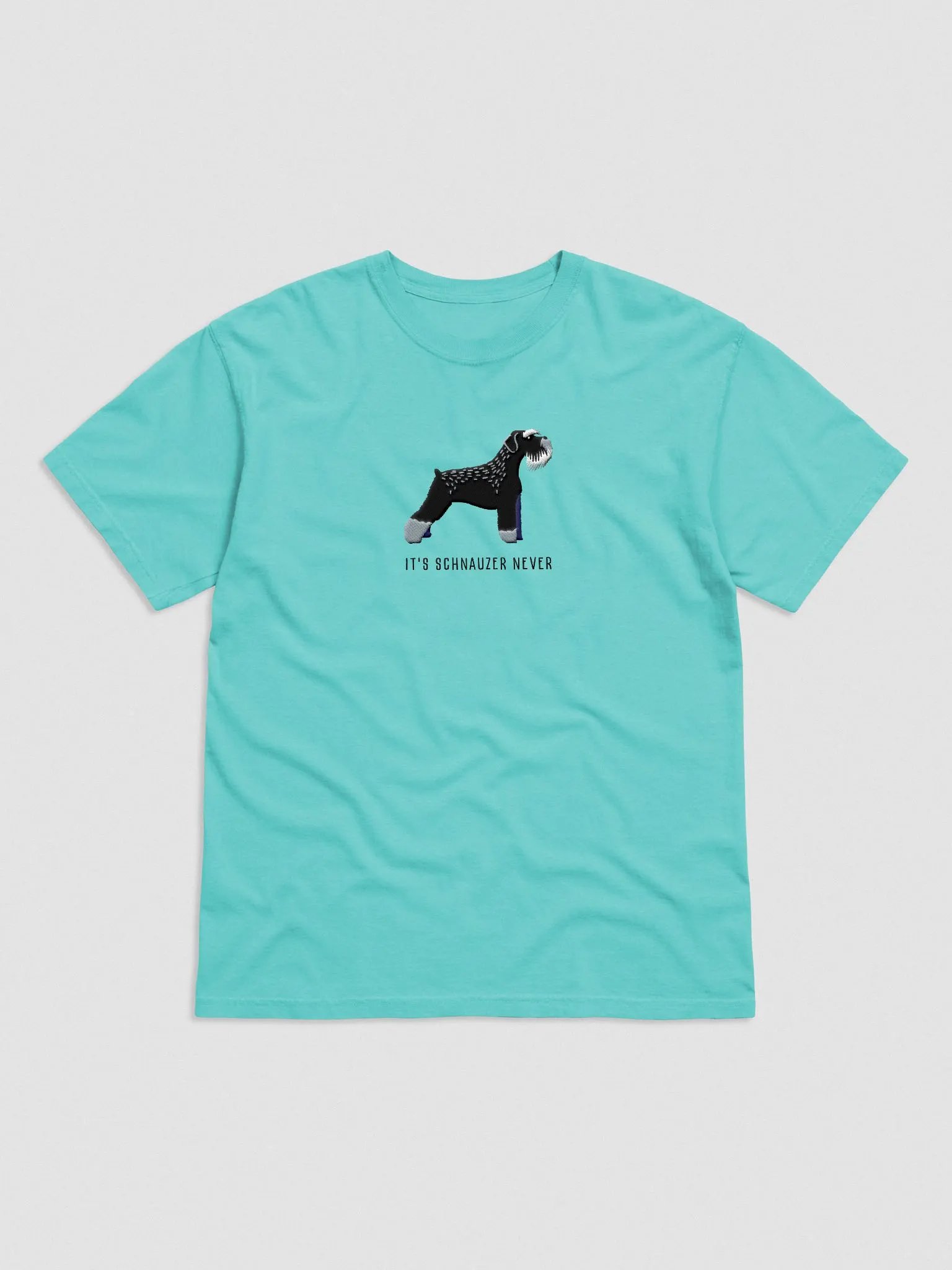 It's Schnauzer Never T-Shirt(Embroidered) of a Schnauzer(Black & Silver) product image (4)