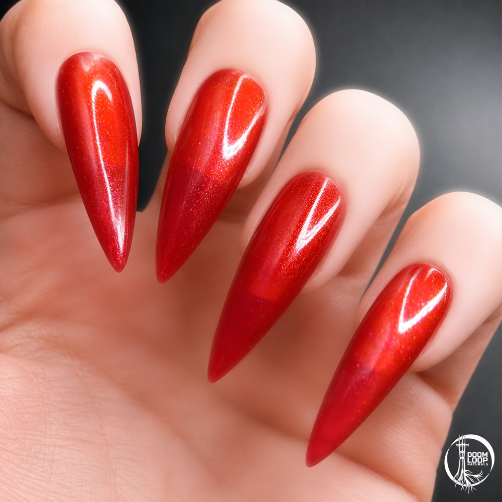 CLOSER THAN WE APPEAR - Shimmery Red Translucent Jelly Nail Polish product image (4)