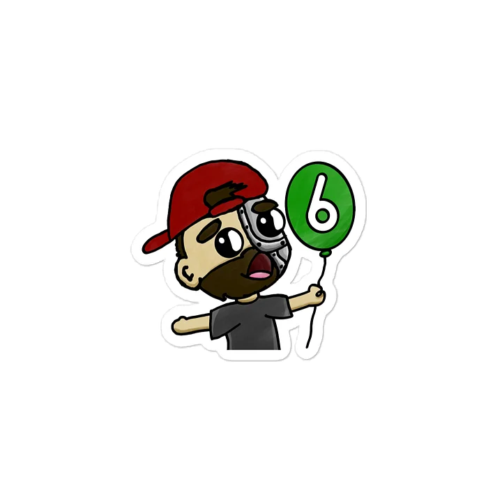 Six Year Celebration Sticker product image (2)