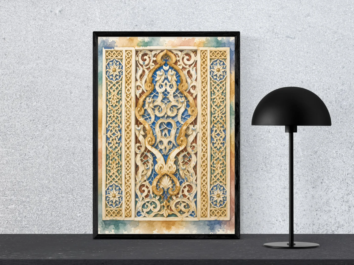 Alhambra Floral Islamic Wall Art, Poster For Muslim Home Decor or Gift product image (53)