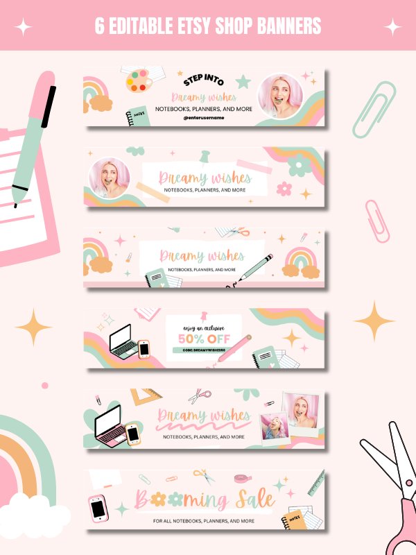 Whimsical MRR/PLR Branding Kit for Etsy product image (6)