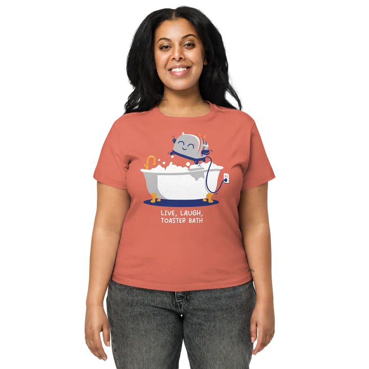 Live, Laugh, Toaster Bath Women's High-Waisted Tee product image (1)