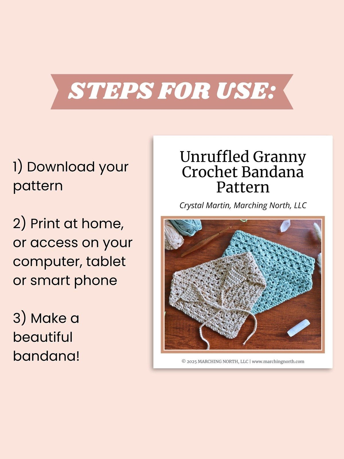 Unruffled Granny Crochet Bandana (Digital PDF Pattern) product image (5)