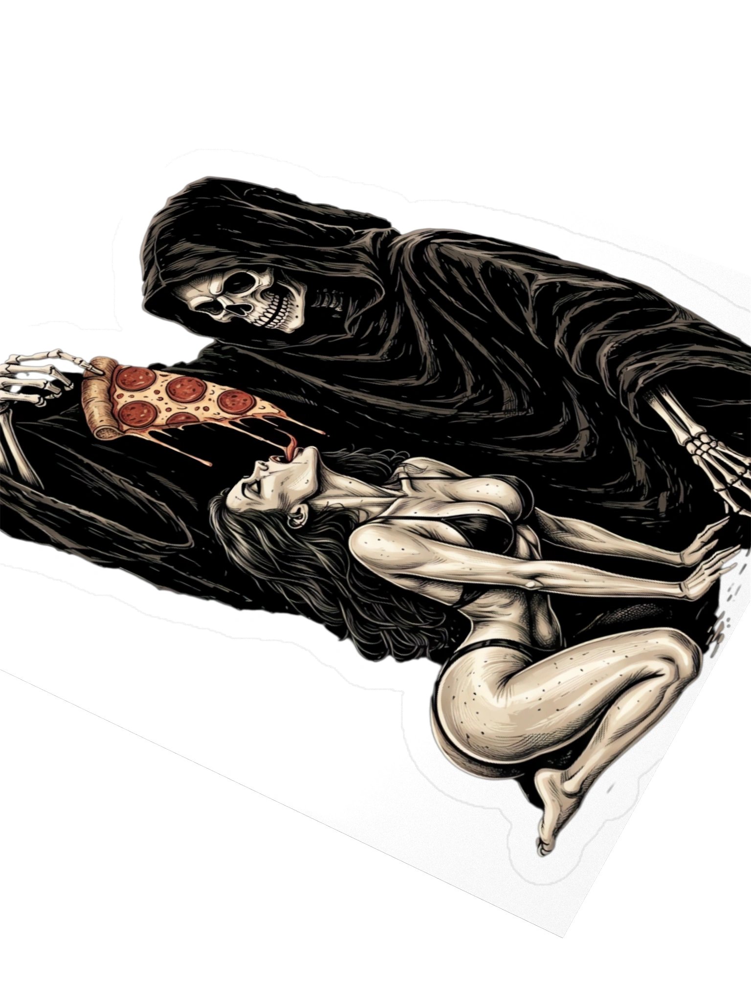 Death By Pizza Kiss-Cut Vinyl Sticker product image (11)