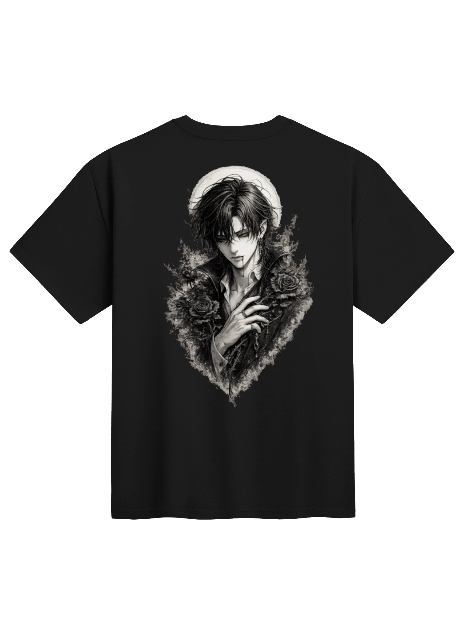 Crimson Eclipse – Dark Anime Oversized Graphic T-Shirt | Gothic Streetwear product image (1)