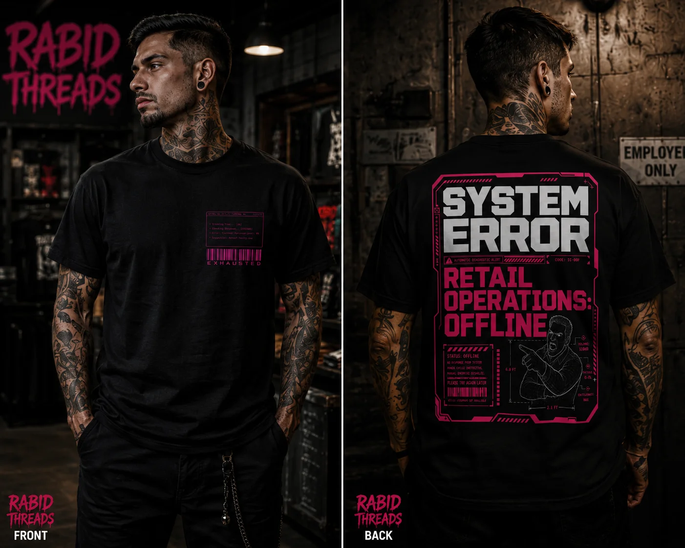 System Error: Retail Operations Offline | Customer Service Heavyweight Tee product image (3)