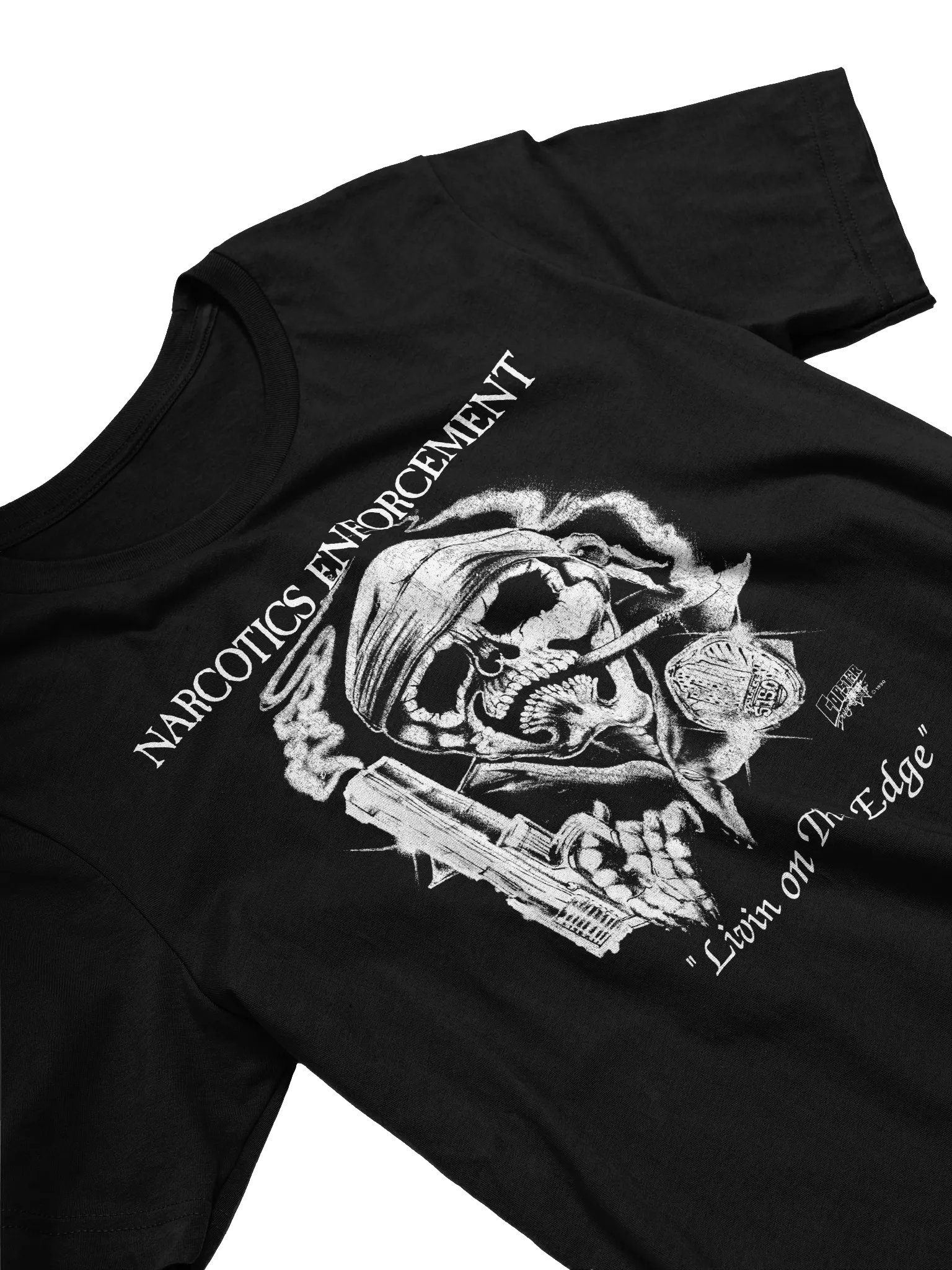 NARCOTICS ENFORCEMENT - LIVIN ON THE EDGE TEE product image (1)
