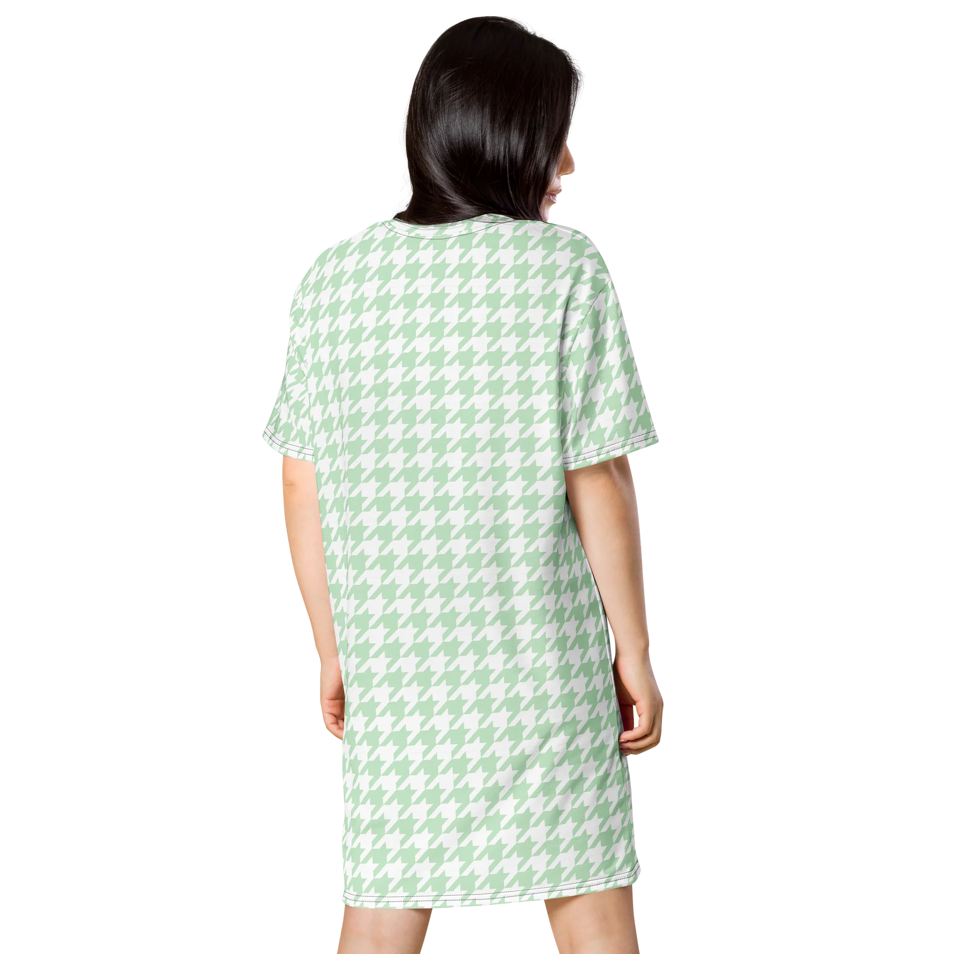 Mint Green Houndstooth Oversized Dress product image (2)