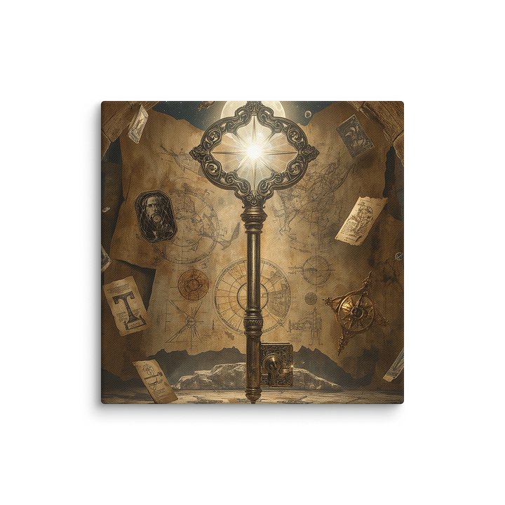 The Gatekeeper’s Key – Eternal Archive | Square Canvas product image (1)